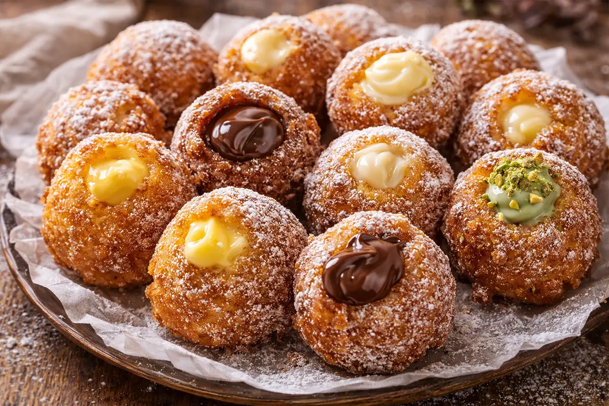 Frittelle di carnevale: il segreto della lievitazione perfetta e i ripieni più golosi allo zabaione, crema, cioccolato e pistacchio